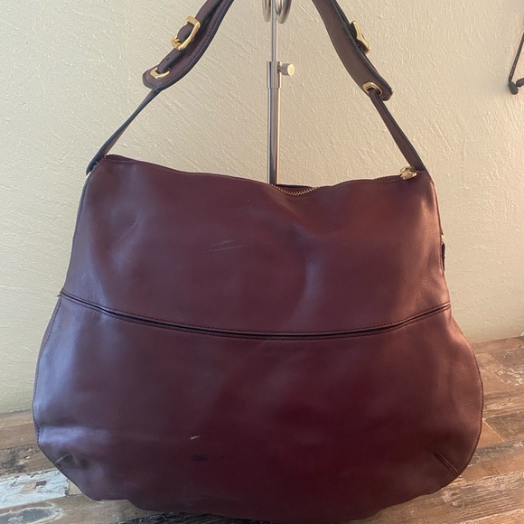 Lauren Ralph Lauren Deep Burgundy Shoulder Bag - Picture 8 of 16